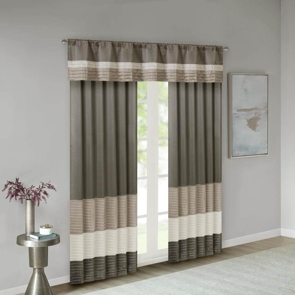 Madison Park Amherst Polyoni Pintuck Single Window Valance