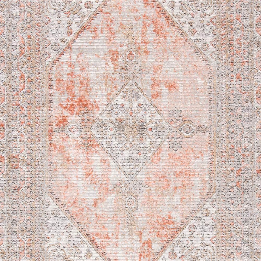 Shivan SHV725 Power Loomed Indoor Area Rug - Rose/Grey - 5'3"x7'6" - Safavieh