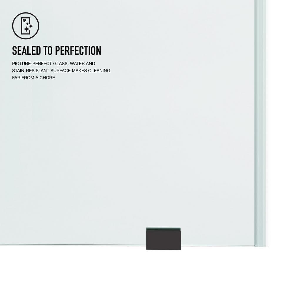 Hamilton 56-60" W x 78" H Sliding Frameless Shower Door with 3/8" Clear Glass