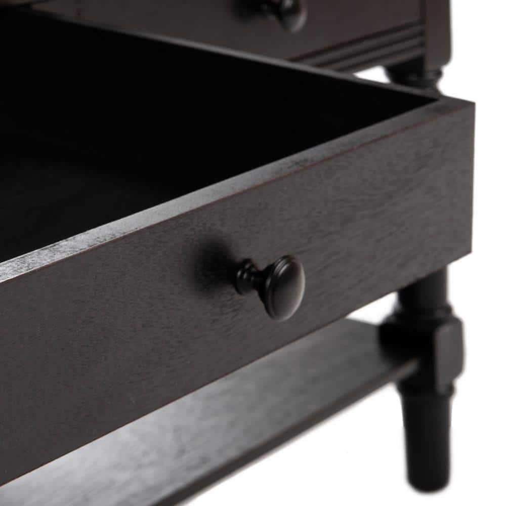 Boris Coffee Table - Distressed Black - Safavieh
