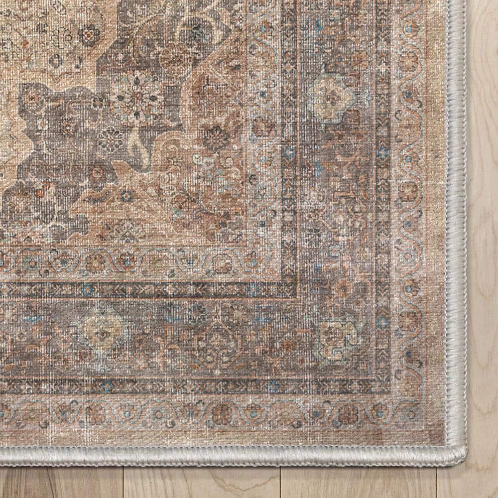 Well Woven Asha Lilith Vintage Oriental Beige Brown 3'11" x 5'3" Area Rug