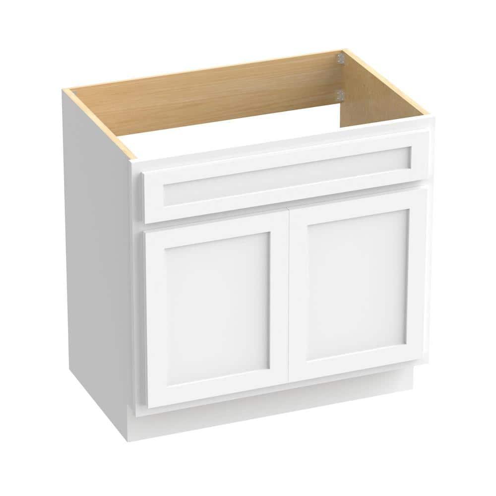 Vanity Art  Vanity Cabinet with Knockdown, White - 39 x 21 x 32.5 in.