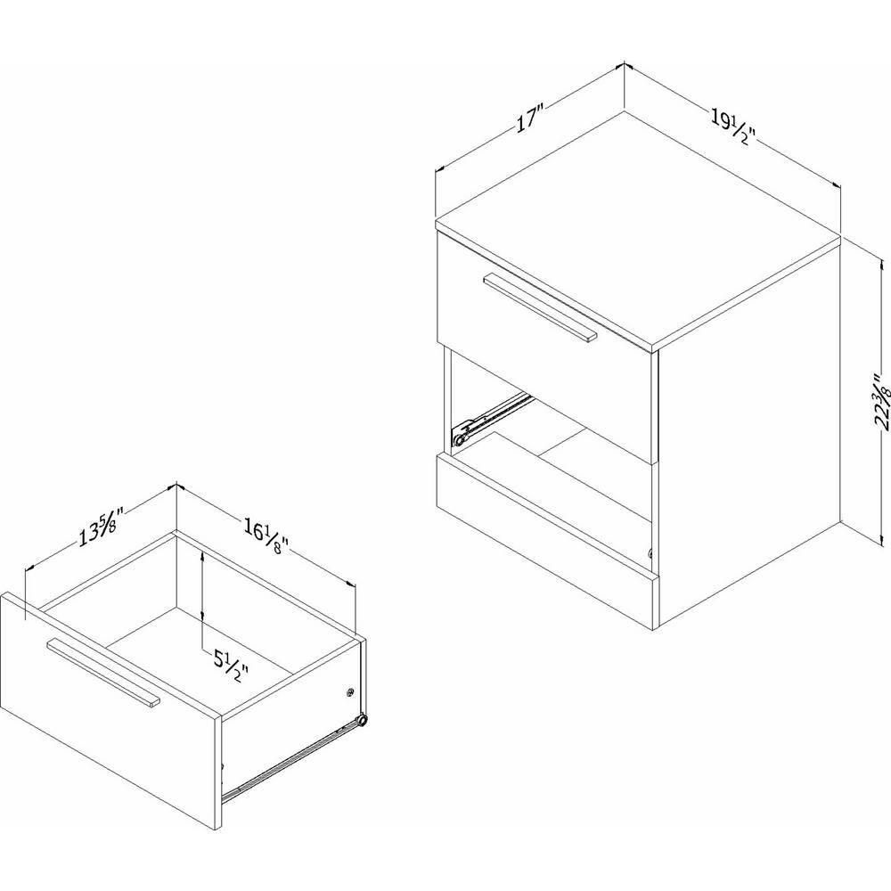 Step One Essential 2 - Drawer Nightstand