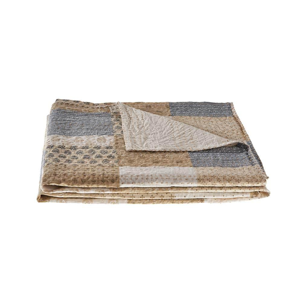 Rajani Home Advika Handmade Kantha Cotton Throw Blanket