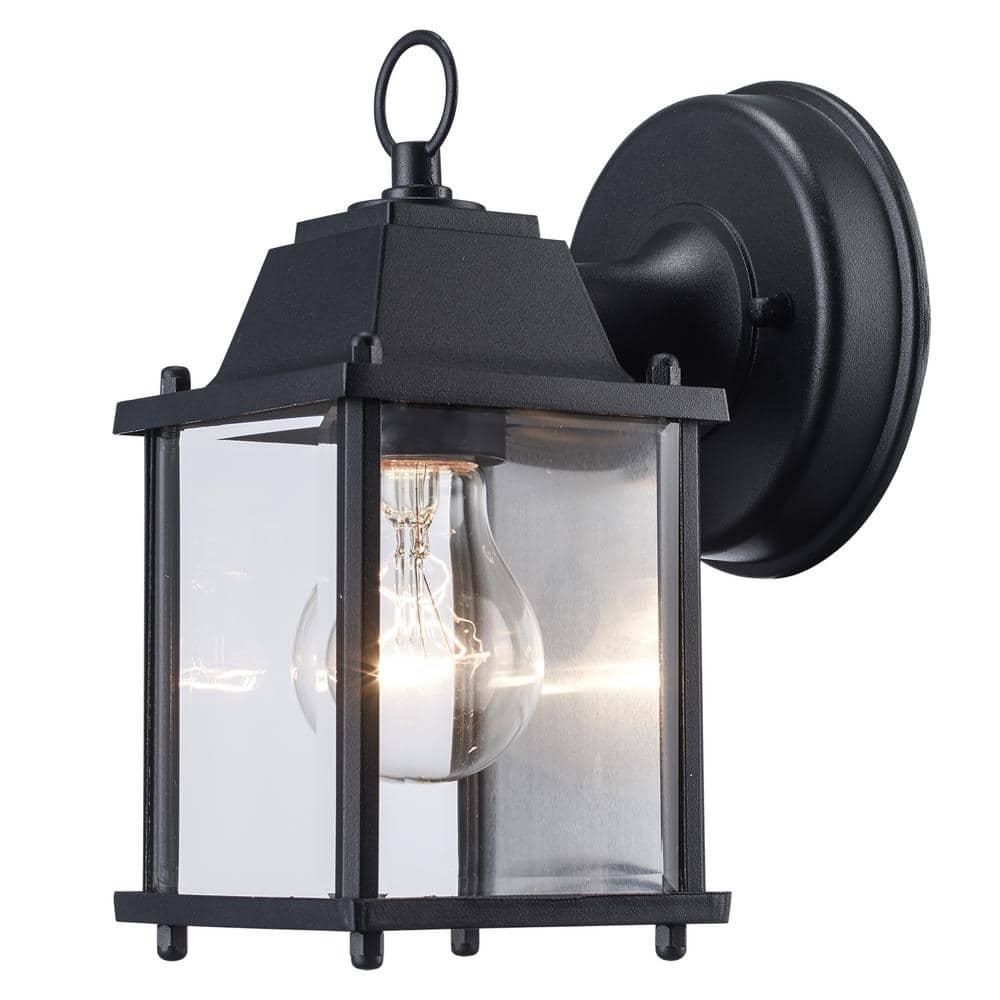 GpLuMy Lighting 40455 BK Traditional One Wall Lantern Outdoor-Post-Lights, Black