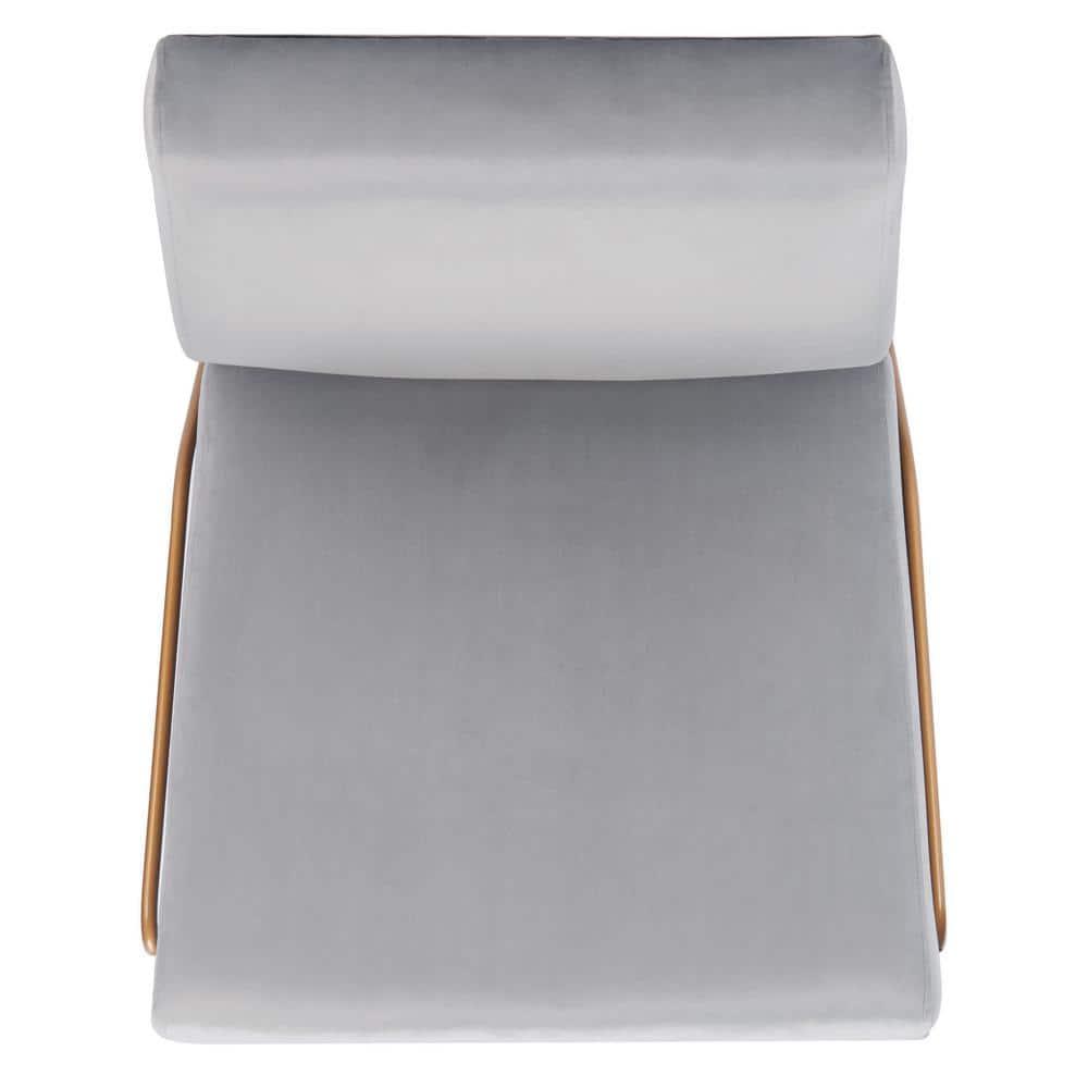 Romilly Velvet Accent Chair - ACH6203 - Grey/Gold - Safavieh