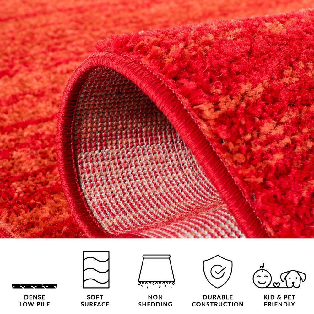 Adirondack ADR113 Machine Made Indoor Area Rug - Red/Grey - 6'x9' - Safavieh