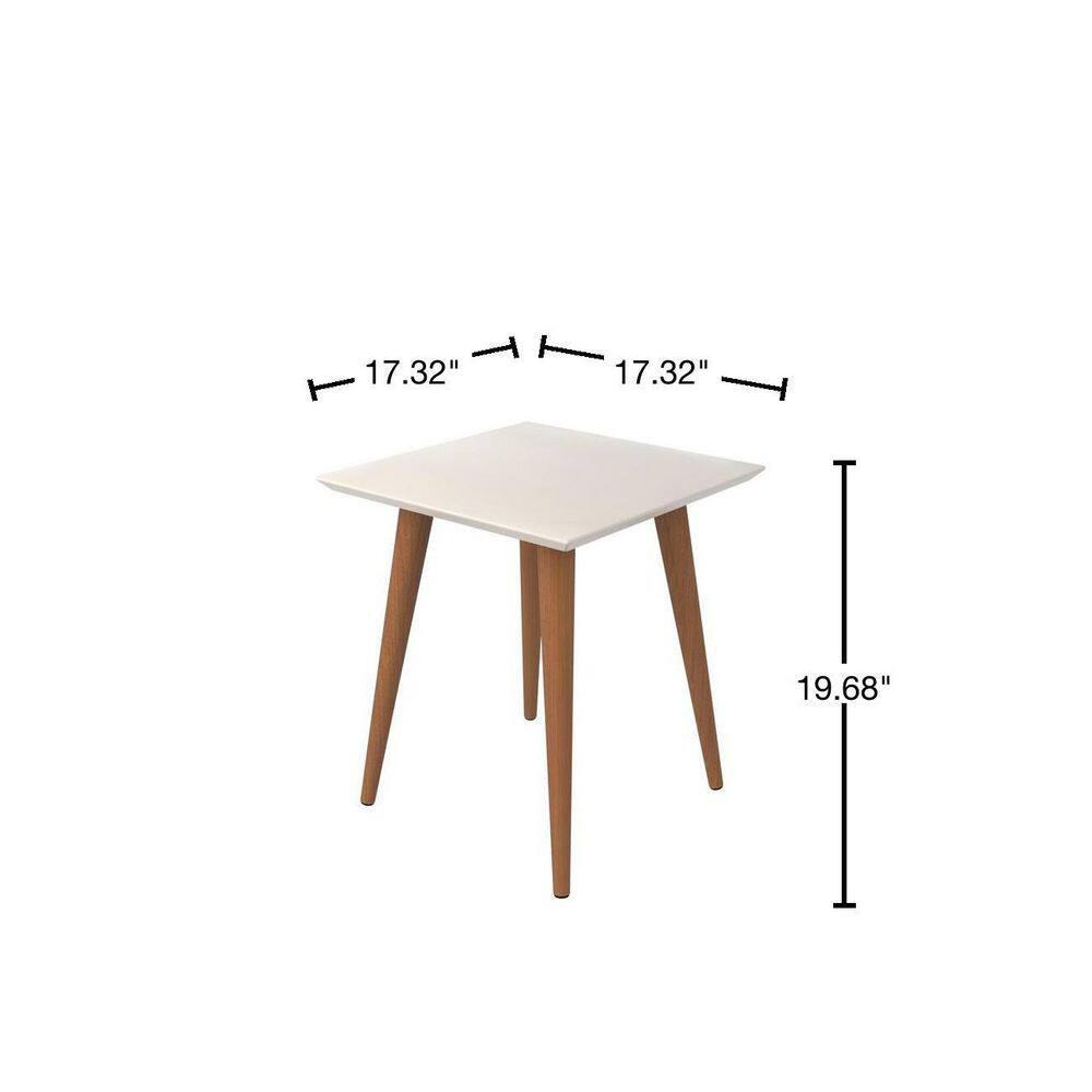 19.68" Utopia High Square End Table: Splayed Legs, Compact Size - Manhattan Comfort