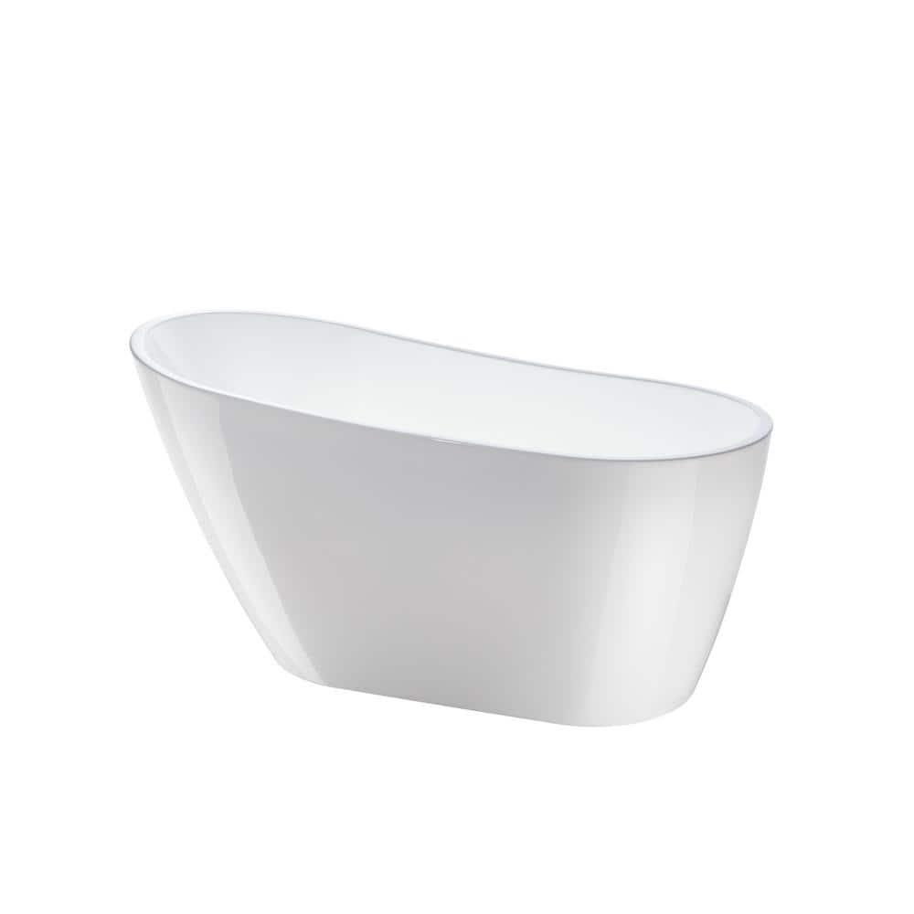 55.3" X 28.3" Freestanding Soaking Bathtub