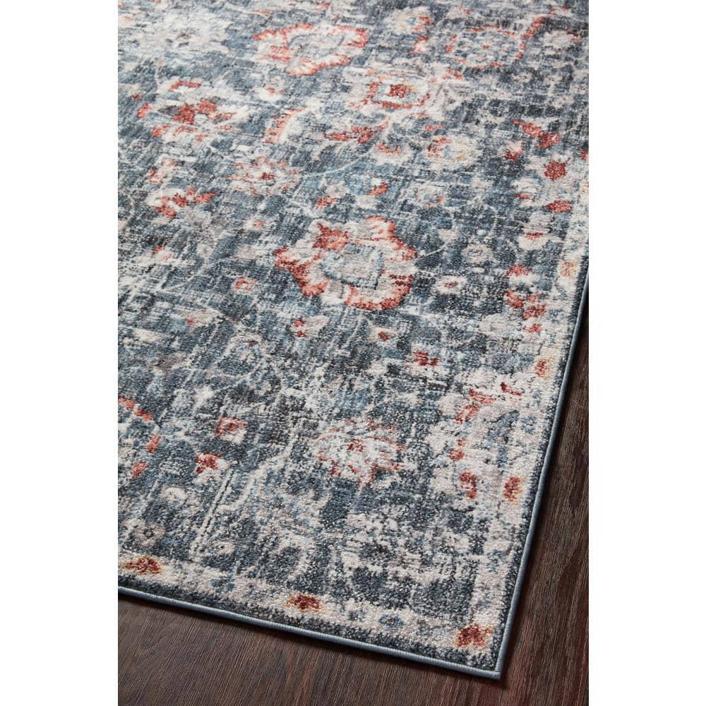 Loloi II Cassandra Collection CSN-04 Blue / Rust Oriental Area Rug 6'-7" x 9'-3"