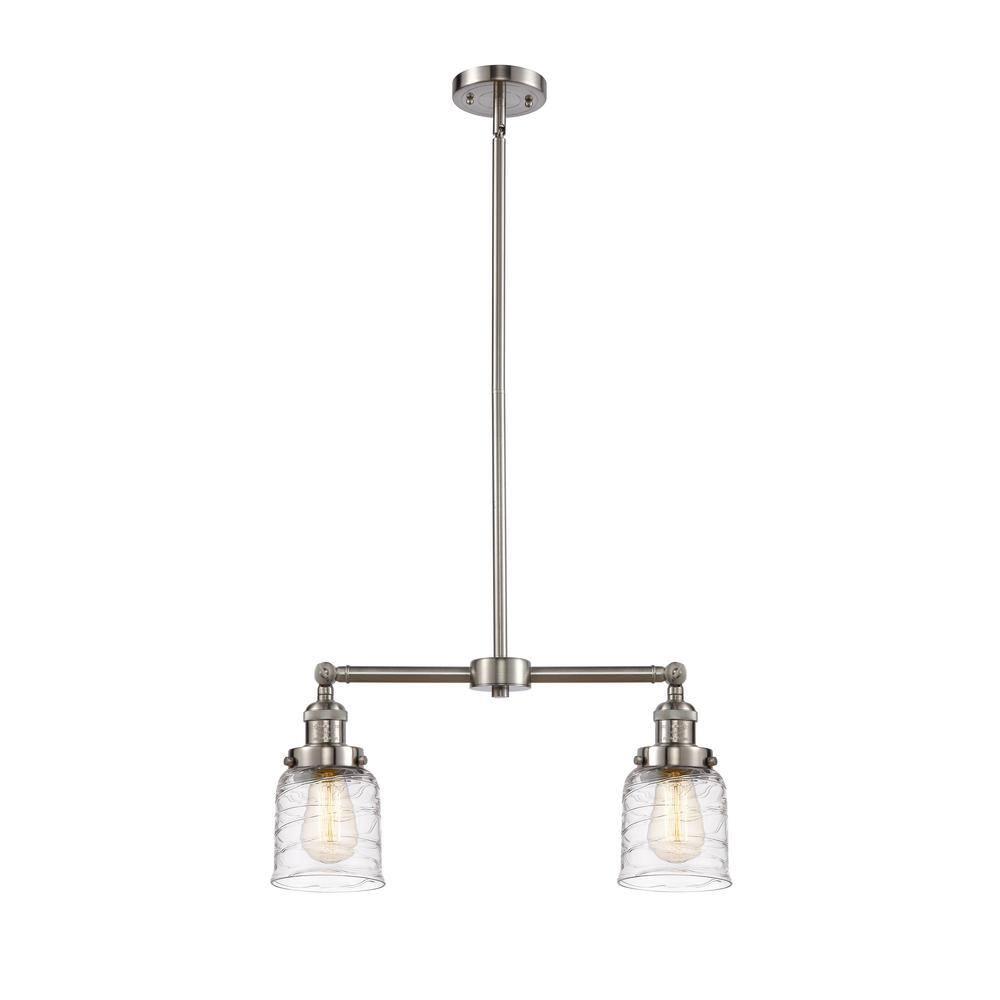 Innovations Lighting 209-10-21 Bell Linear Bell 2 Light 21" Wide Linear Pendant - Brushed