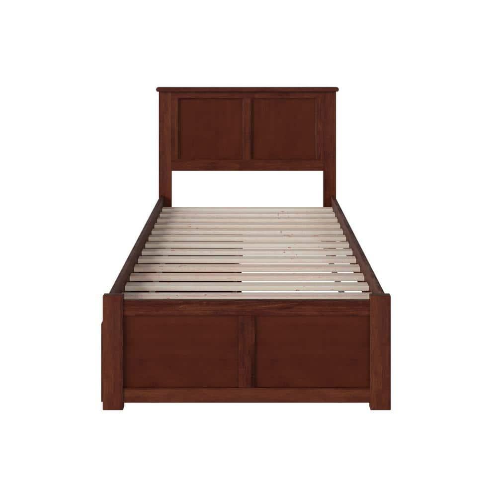 Madison Platform Bed with Flat Panel Foot Board and 2 Urban Bed Drawers in Multiple Colors and Sizes