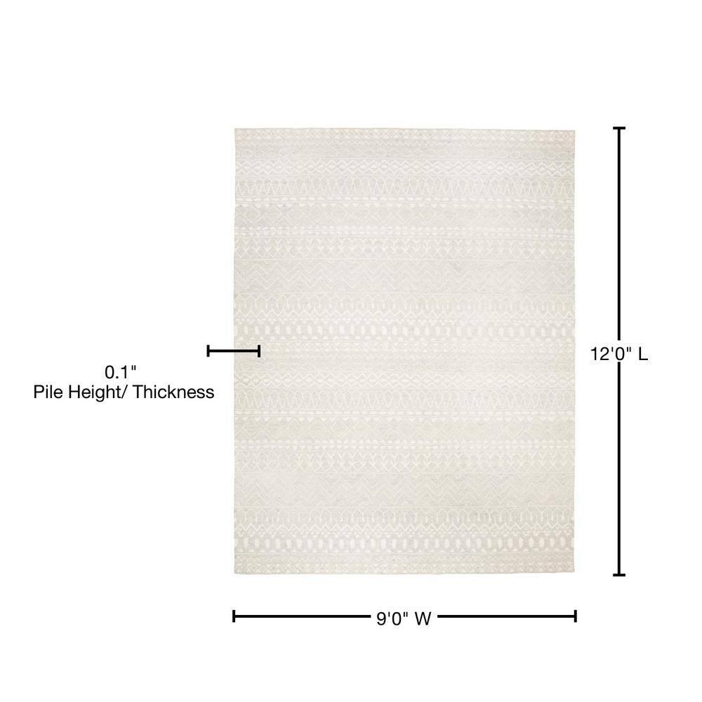 Micro-Loop MLP502 Hand Tufted Indoor Area Rug - Aqua/Ivory - 9'x12' - Safavieh