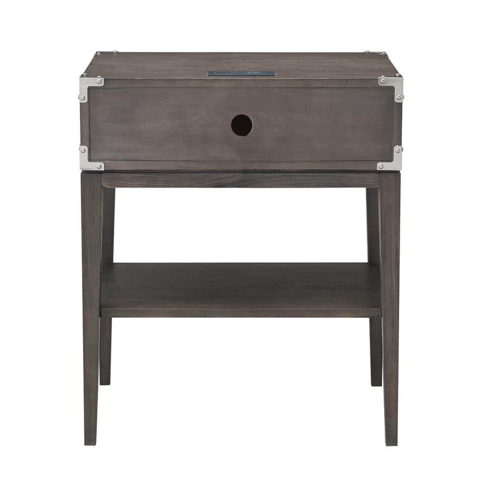 Red Barrel Studio® Beckett Solid + Manufactured Wood Side Table in Anthracite & Reviews | Wayfair