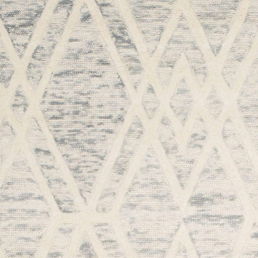 SAFAVIEH Cambridge Rordan Geometric Wool Area Rug, Grey/Ivory, 8' x 10'