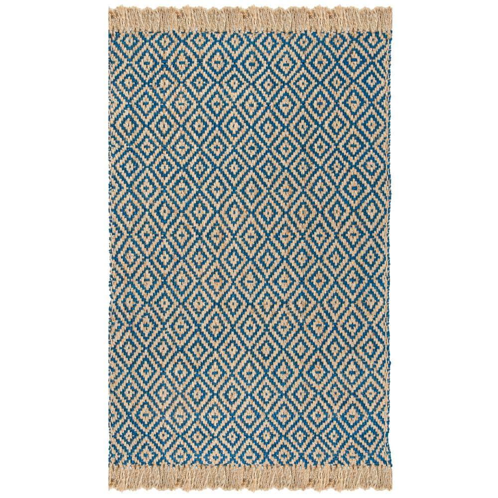 Derr Natural Fiber Hand Woven Jute Geometric Rug