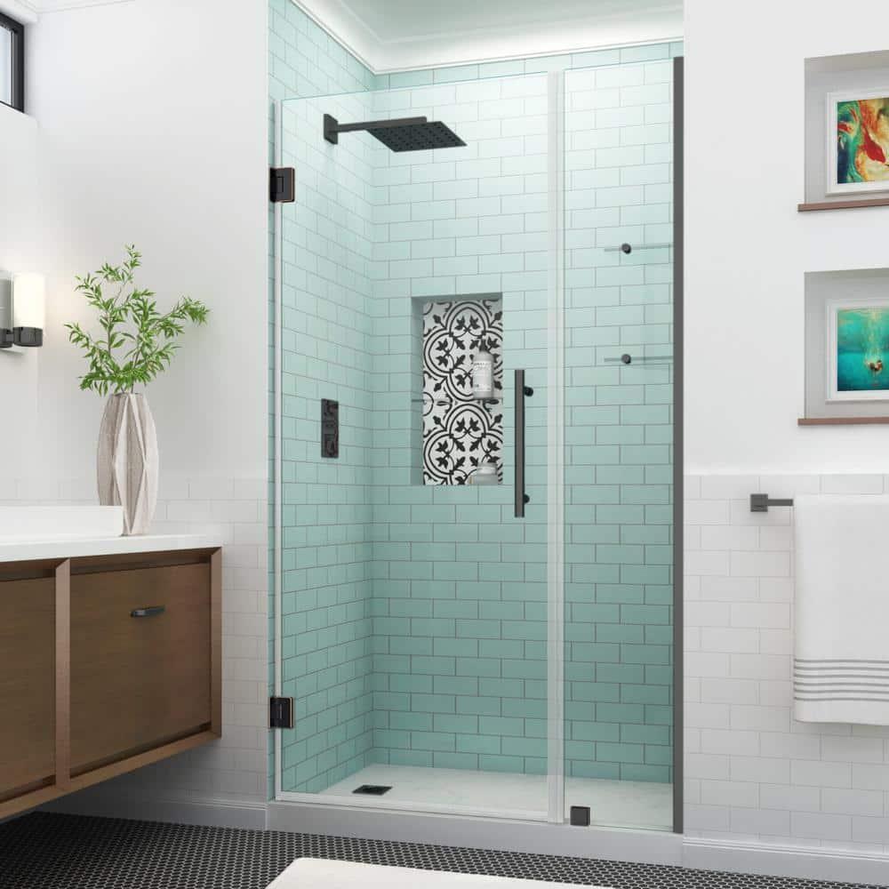 Belmore GS 37.25" - 38.25" W x 72" H Hinged Frameless Shower Door