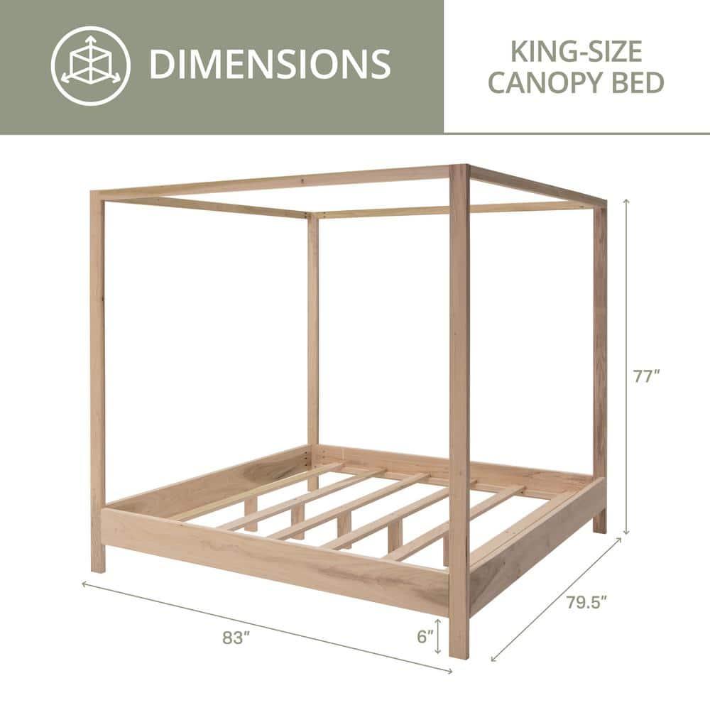 American Furniture Classics King Size Canopy Bed with Raised Platform