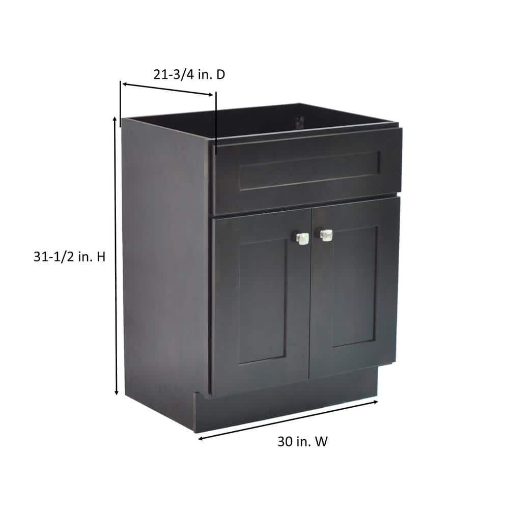 Brookings 30 Inch Bathroom Vanity, Ready to Assemble, Solid Wood, Sherwin Williams – Design House, 587089