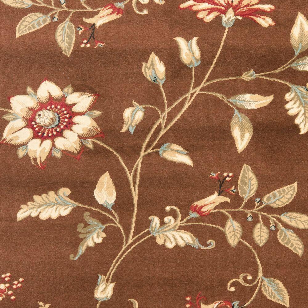 Lyndhurst LNH552 Power Loomed Accent Rug - Brown/Multi - 3'3"x5'3" - Safavieh