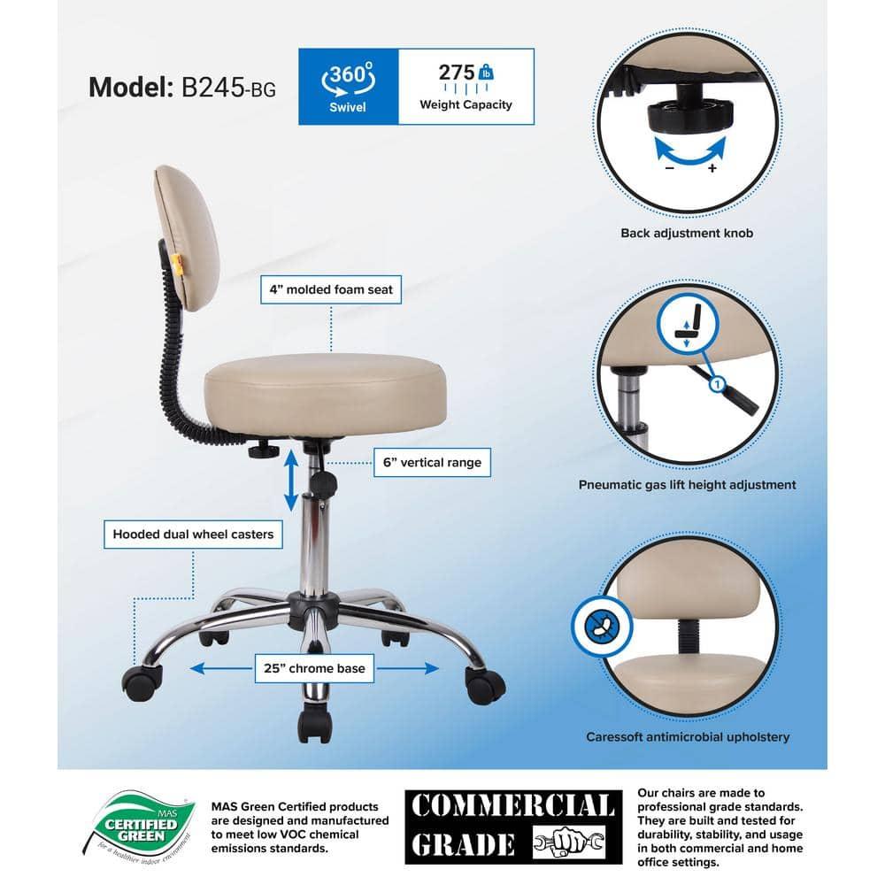 Boss Office Products Vinyl Drafting Chair