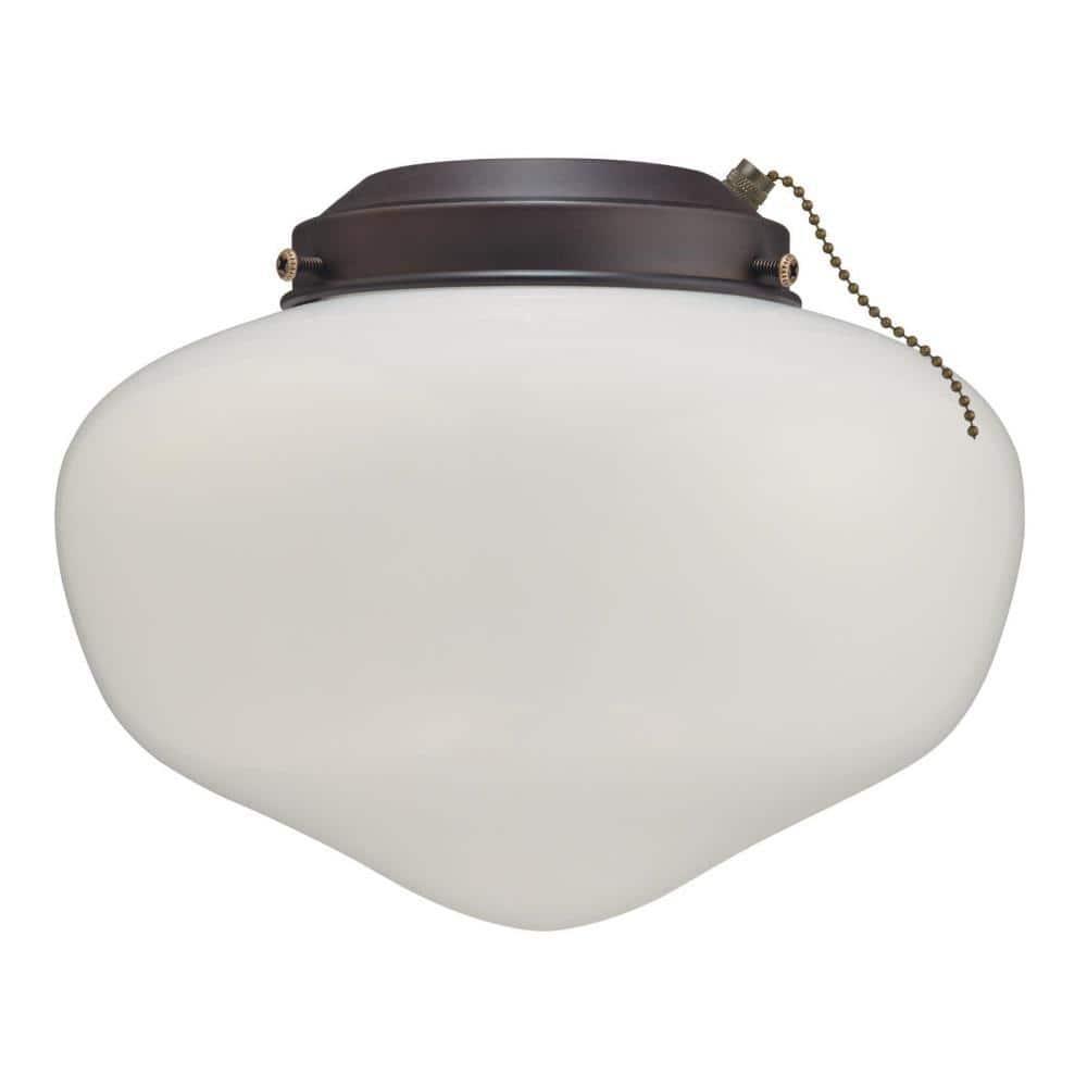 Westinghouse Oil Rubbed Bronze White Schoolhouse Ceiling Fan Light Kit