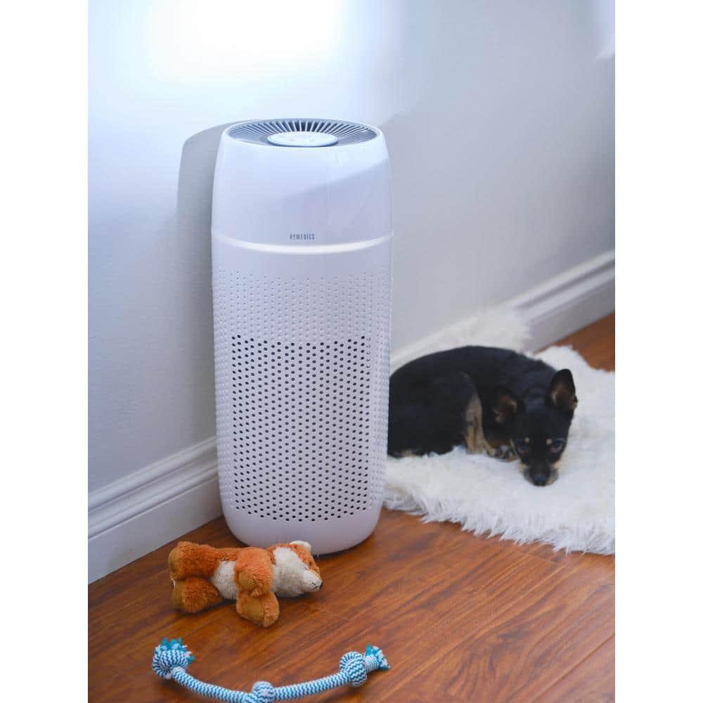 HoMedics PetPlus Large Room Air Purifier with UV-C Technology: Electric, 3 Settings, CARB Certified, 100-300 sq. ft.