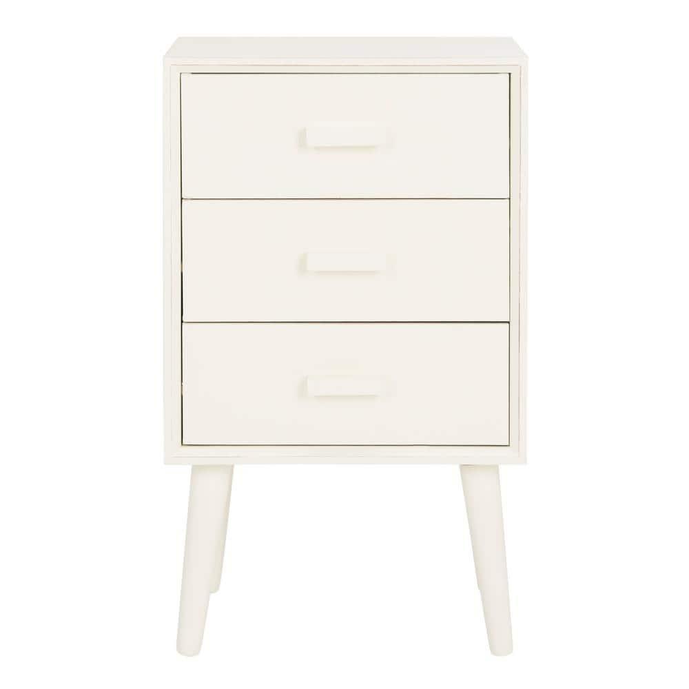 Pomona 3 Drawer Accent Table - CHS5700 - Vintage White - Safavieh