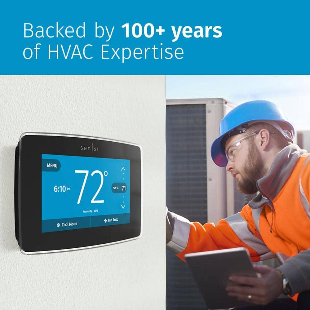 Emerson Thermostats Emerson Thermostats Smart Universally Compatible Thermostat Black