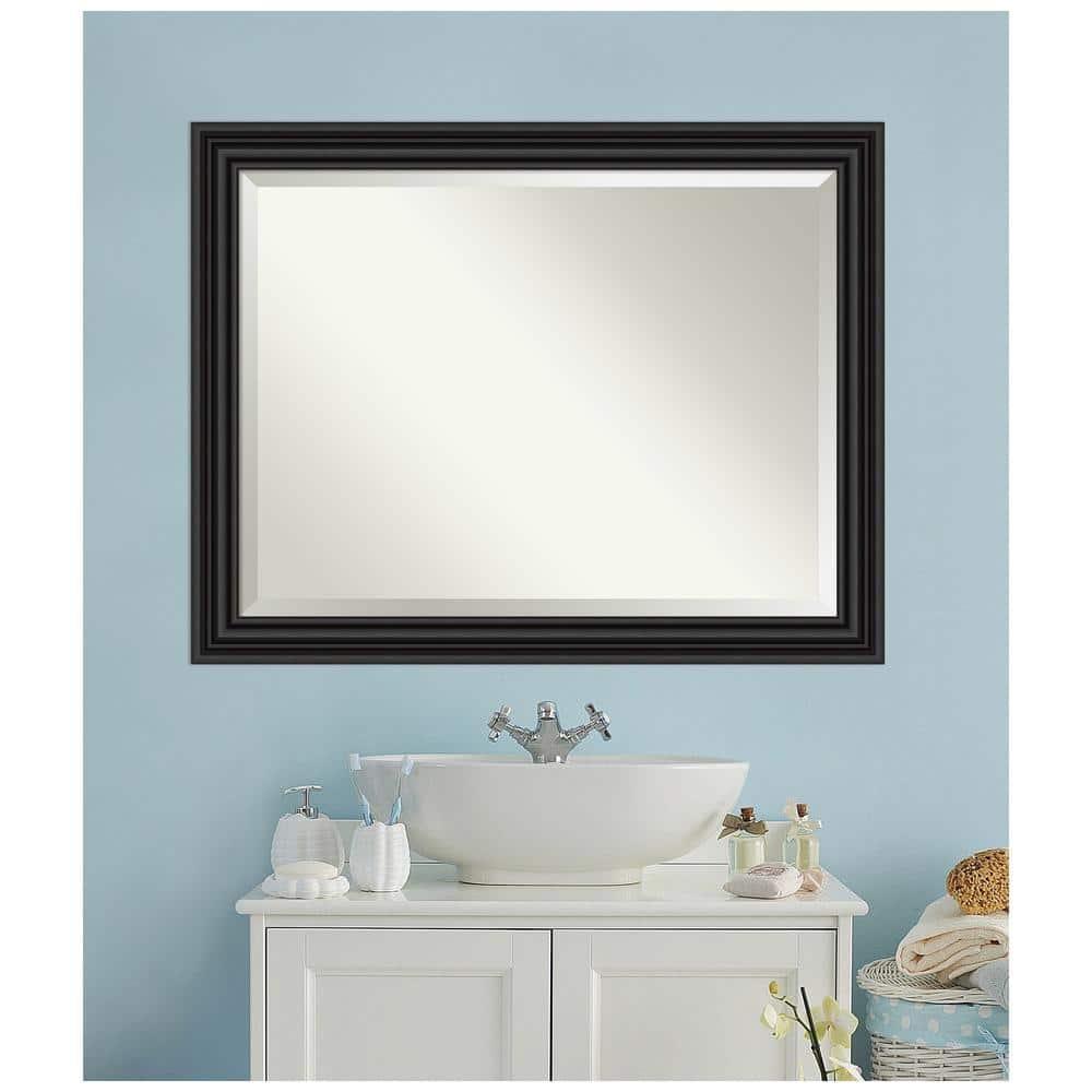 Colonial Black 45.75 in. x 35.75 in. Bathroom Vanity Mirror