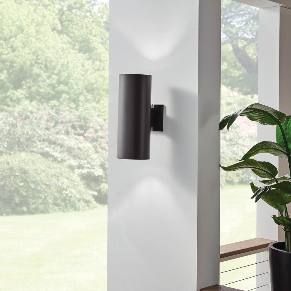 Kichler 2 -Light 15-in H Bronze Hardwired Outdoor Wall Light