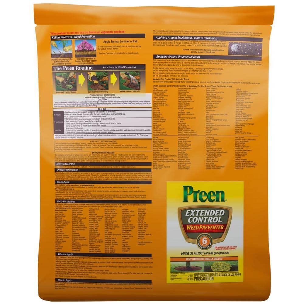 Preen Extended Control Weed Preventer - 10 lb. Bag - Covers 1,630 Sq. ft.