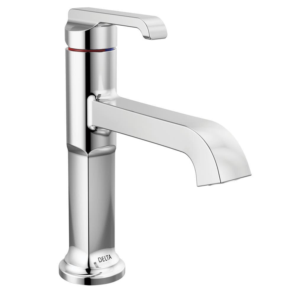 Tetra Single Hole Bathroom Faucet, Single Handle Bathroom Sink Faucet with Drain Assembly