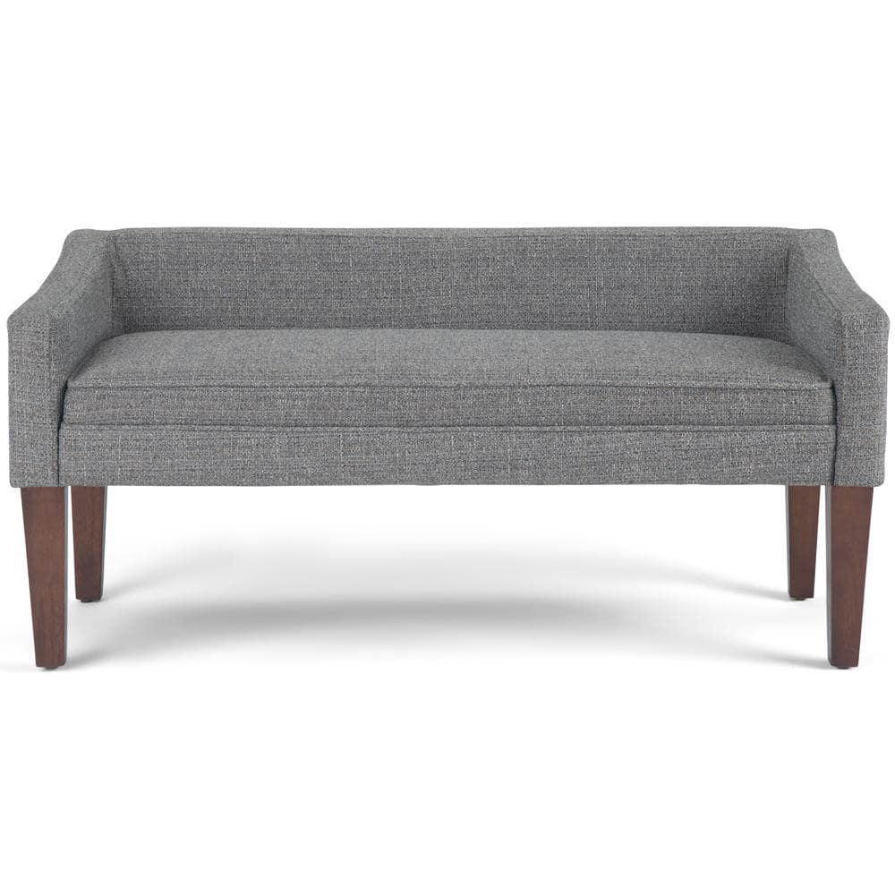 Simpli Home Parris Polyester Upholstered Bench
