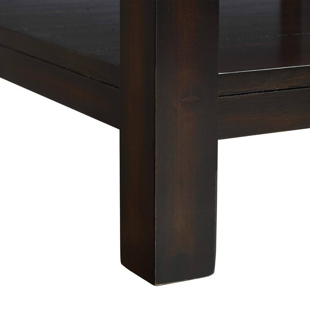 Picket House Furnishings Caleb 3 Piece Marble Top Coffee Table Set in Espresso