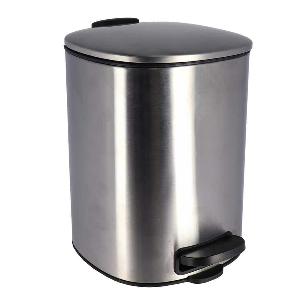 Evideco Mel Metal Step On Trash Can - 1.3 Gallons