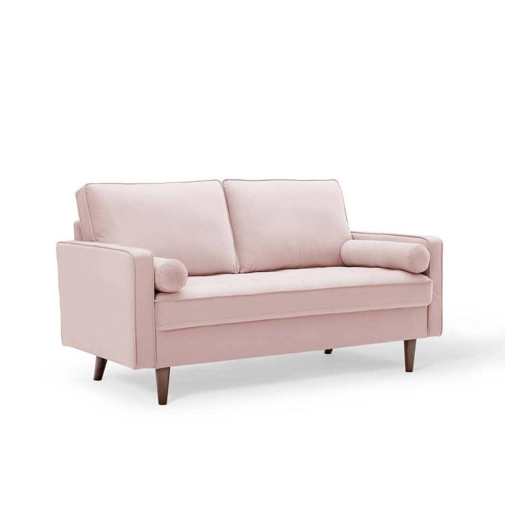 Valour Performance Velvet Loveseat Pink