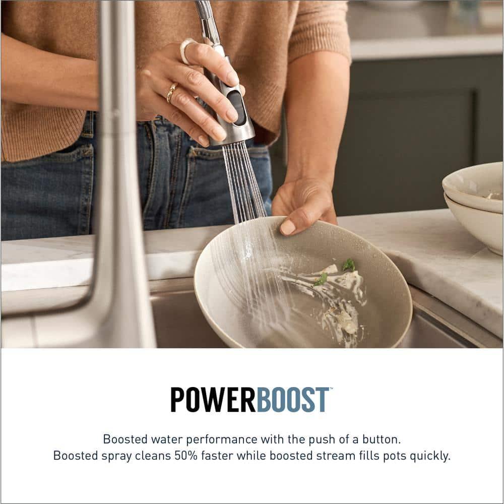 Brantford Pull Out Single Handle Kitchen Faucet with PowerBoost and Reflex