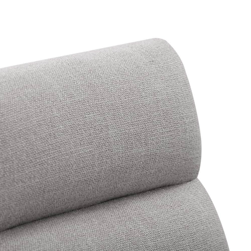 CorLiving Set of 2 Boston Channel Tufted Fabric Barstools Light Gray: Upholstered, Rubberwood Legs, Foam Padded