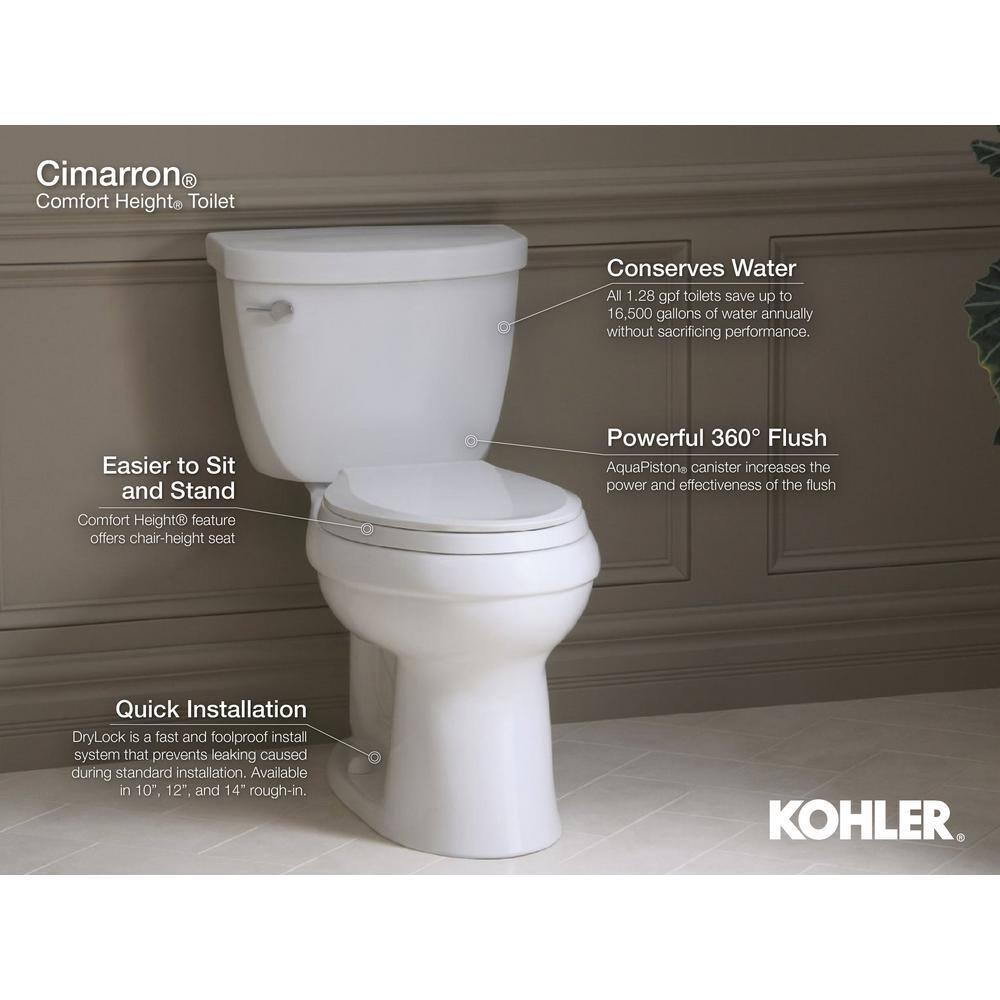 Cimarron® 1.28 GPF Water Efficient Elongated One-Piece toilet (Seat Included)