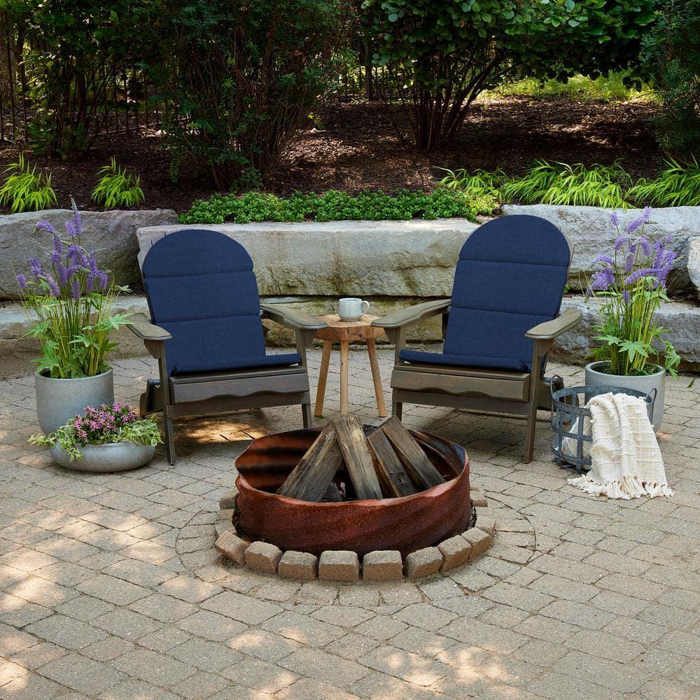 ARDEN Outdoor Foam Adirondack Cushion, Set of 2, 21.5 x 19, Water repellent, Fade Resistant, Foam Cushion for Adirondack Chairs 21.5 x 19