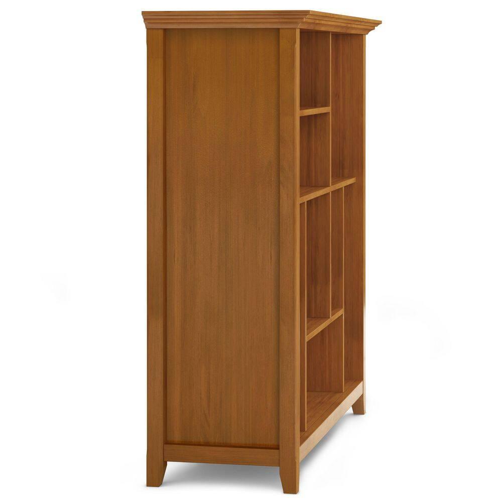 Simpli Home Amherst 44"W Solid Wood Multi Cube Bookcase with 8 Different Sized Storage Cubbies