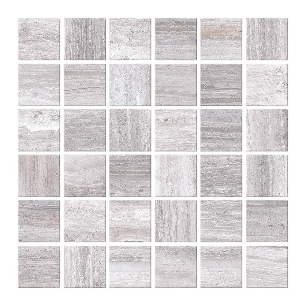 Roswell 12" x 12" Porcelain Mosaic Sheet Wall & Floor Tile (0.96 Sq. Ft. / Each)