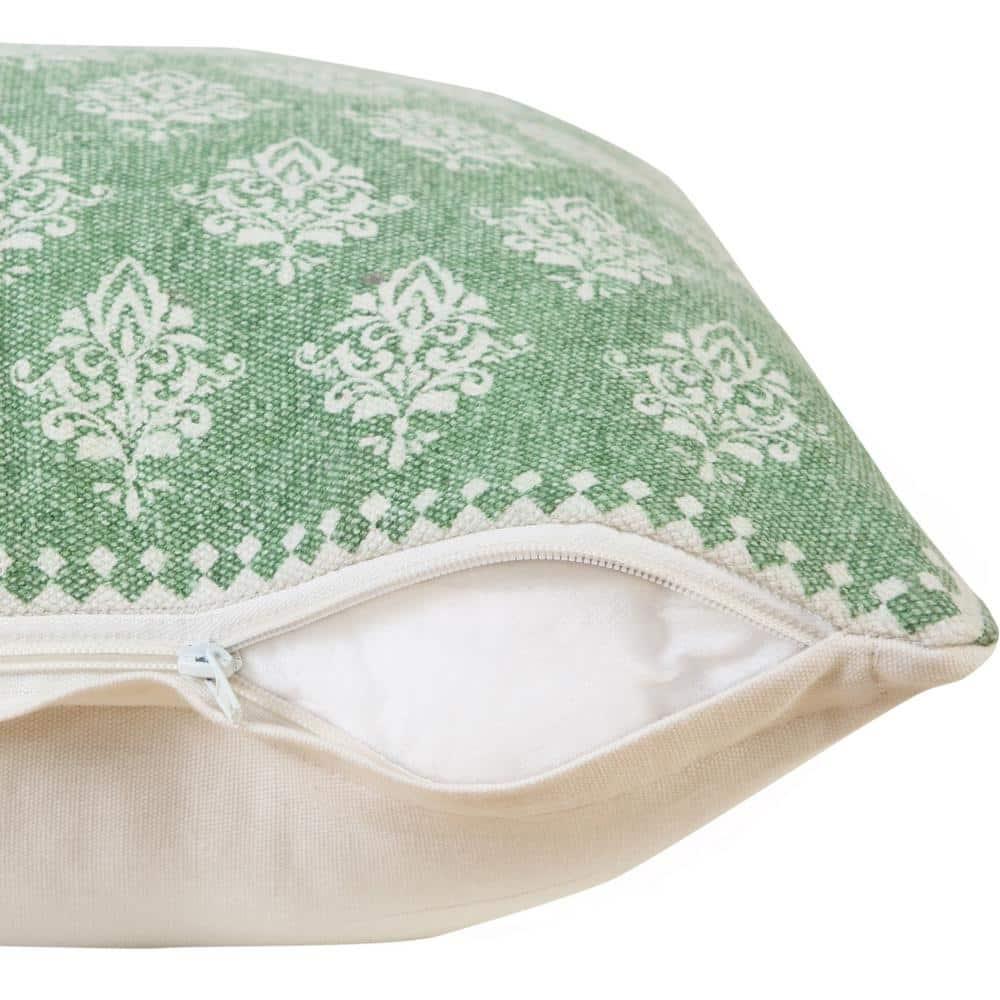Classic Damask Stonewashed Handmade Cotton Throw Pillow Set