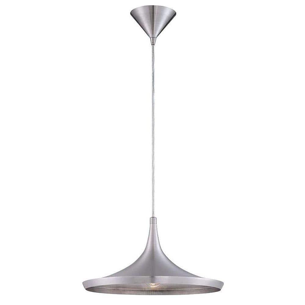 Livex Lighting Metal Shade 1 - Light Chandelier in  Brushed Aluminum