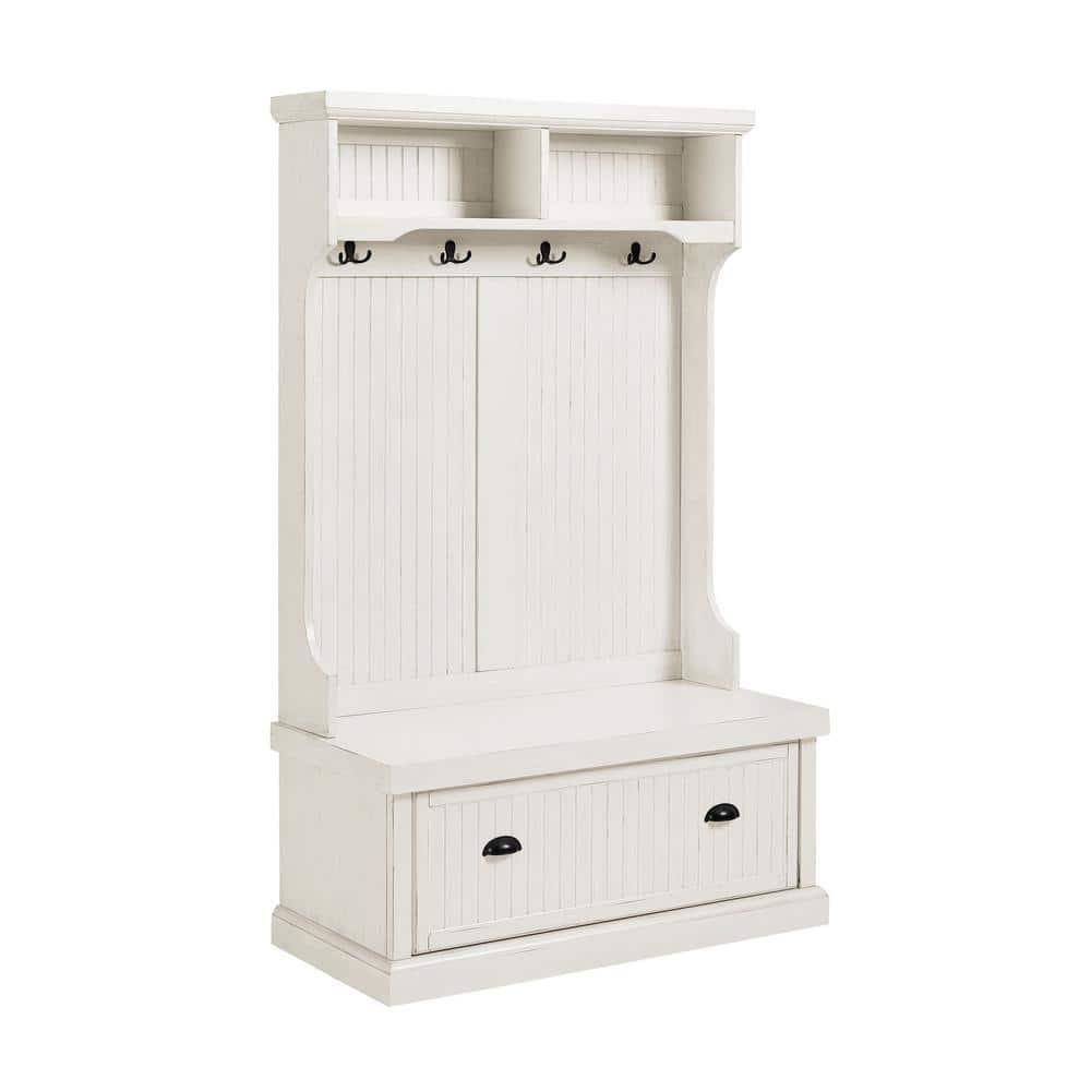 Seaside Hall Tree 40'' Wide with Bench and Shoe Storage
