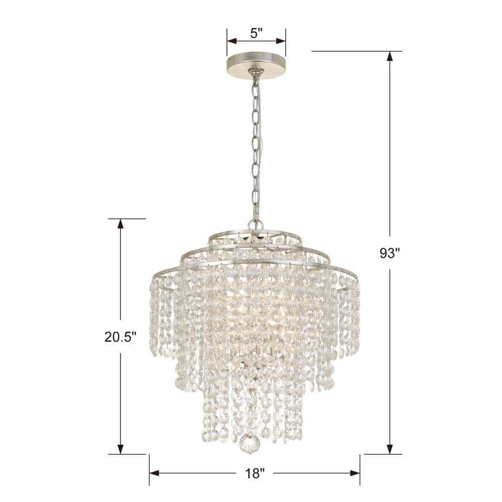 Crystorama Lighting - Four Light Chandelier - Chandelier - Arielle - Three Light
