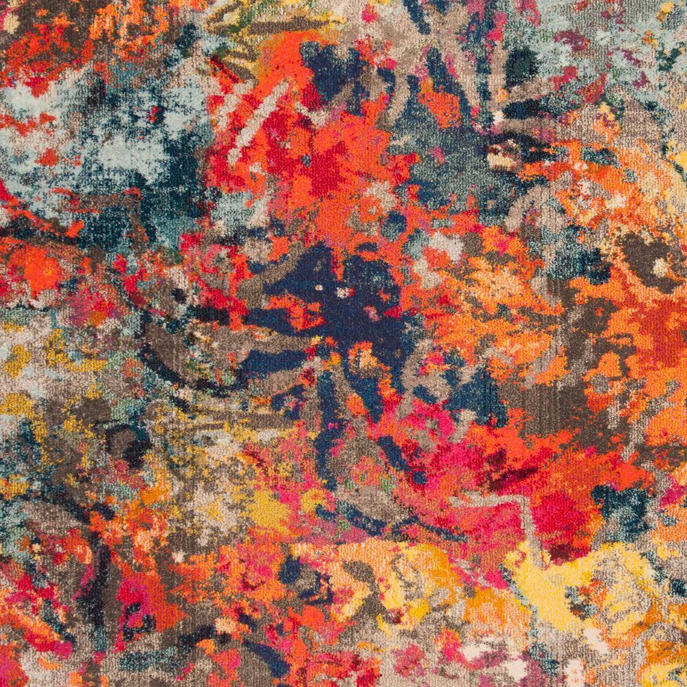 Monaco MNC258 Power Loomed Area Rug - Blue/Orange - 5'1"x7'7" - Safavieh.
