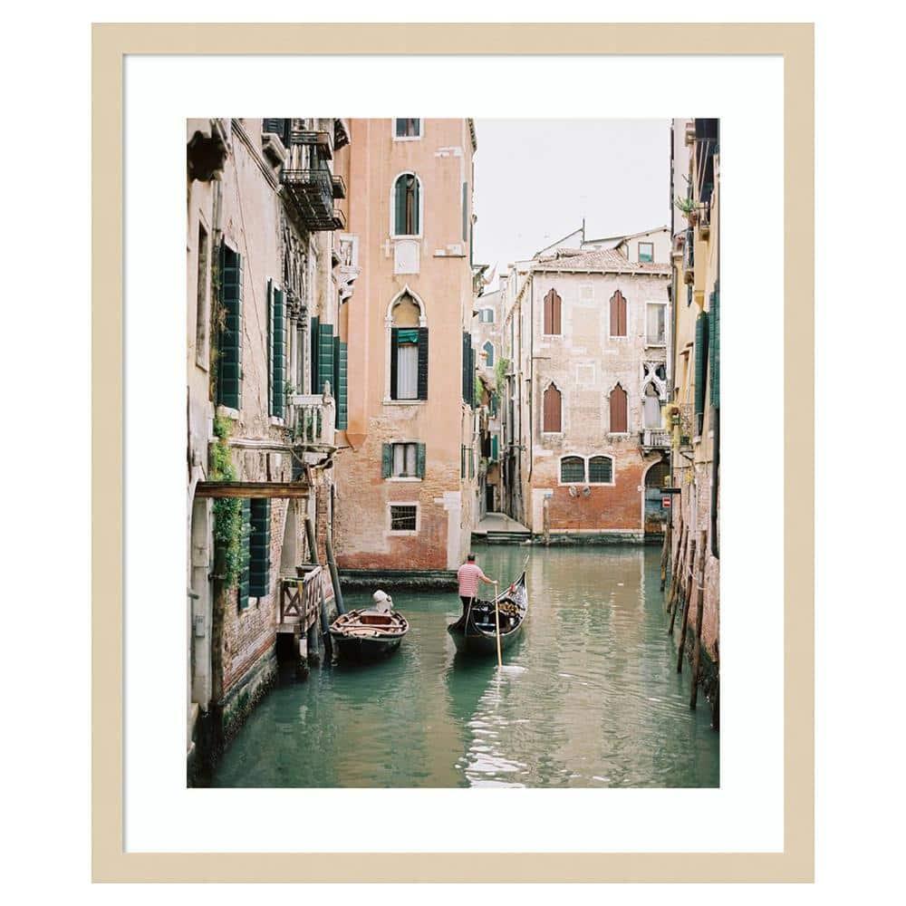 Amanti Art 21"x25" Venice Canals I by Justine Milton Wood Framed Wall Art Print