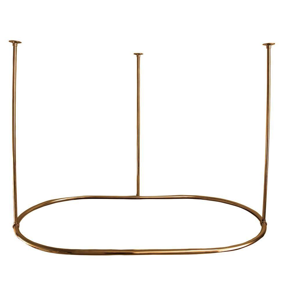 72'' Oval Shaped Fixed Shower Curtain Rod